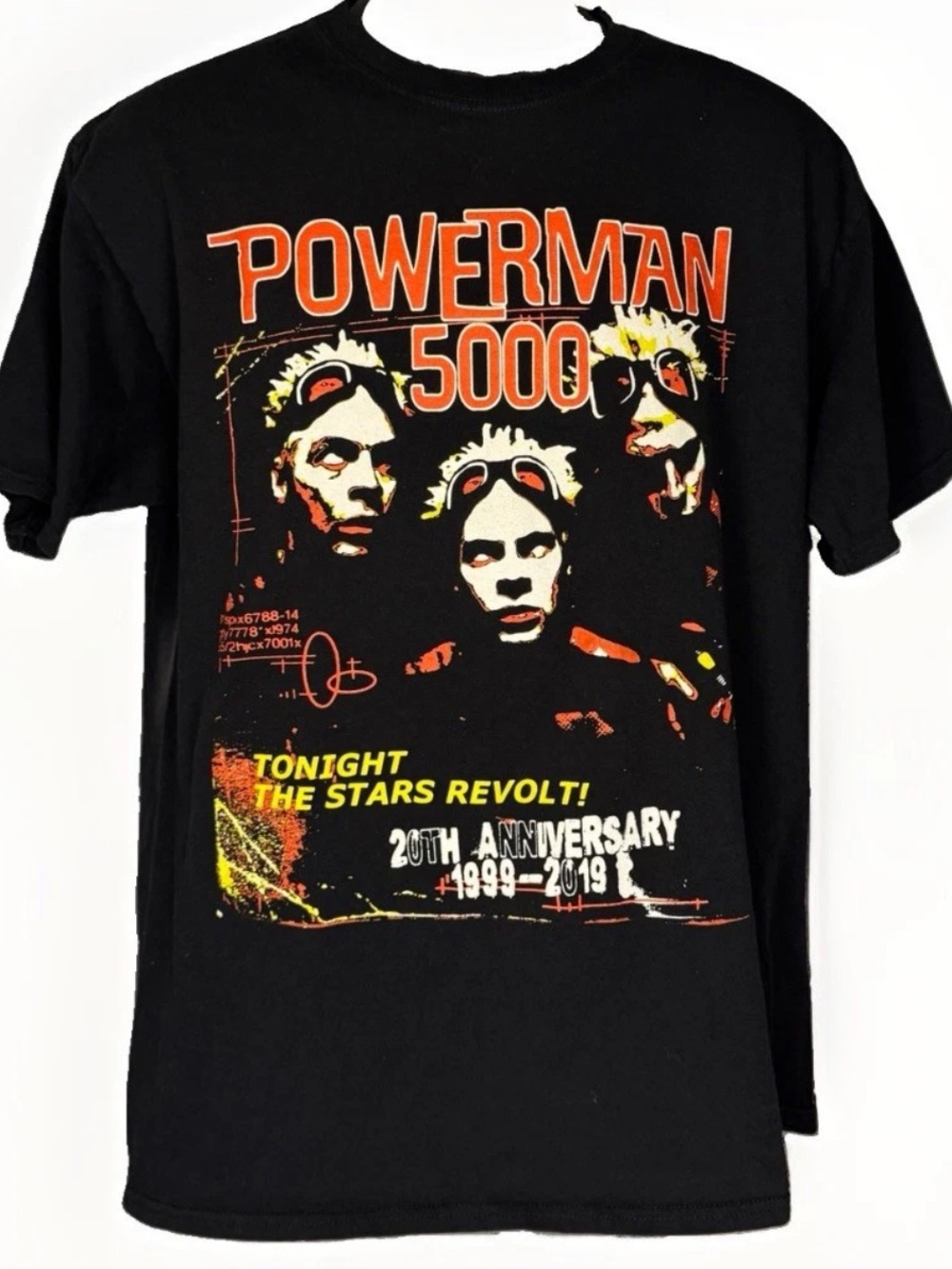 Powerman 5000 Shirt L 20th Anniversary Tonight Stars Revolt Nu Metal Tour Tee